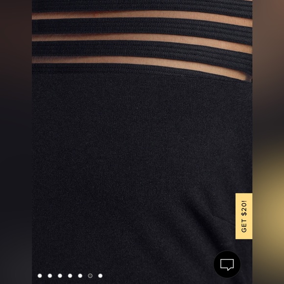 Lulu’s Perfect Mesh Bodycon Dress Black, size M/6, like new, worn once - Picture 4 of 4